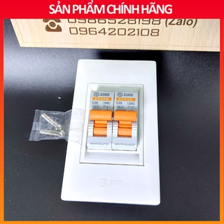 Mặt át và đế lắp át aptomat (Mặt 1 át, Mặt 2 át chính hãng Sino Vanlock)