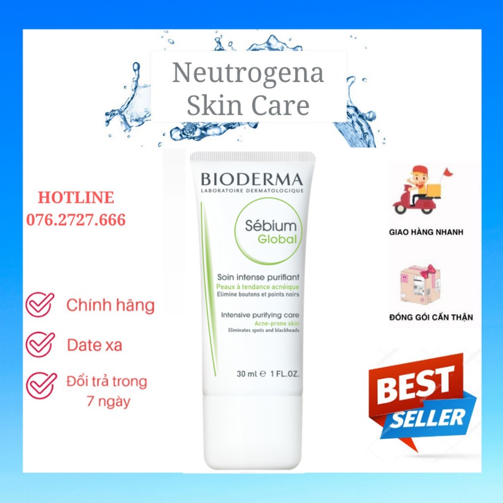 Kem Dưỡng Cho Da Dầu Mụn Bioderma Sebium Global (30ml)