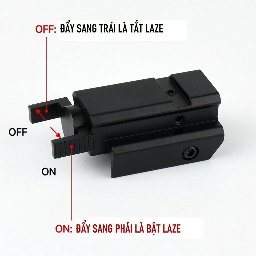 Đèn LAZE Con Gián Kim Loại Tia Đỏ, Phụ Kiện Ná Cải Tiến, Nerf, Thạchh | Đô Shop