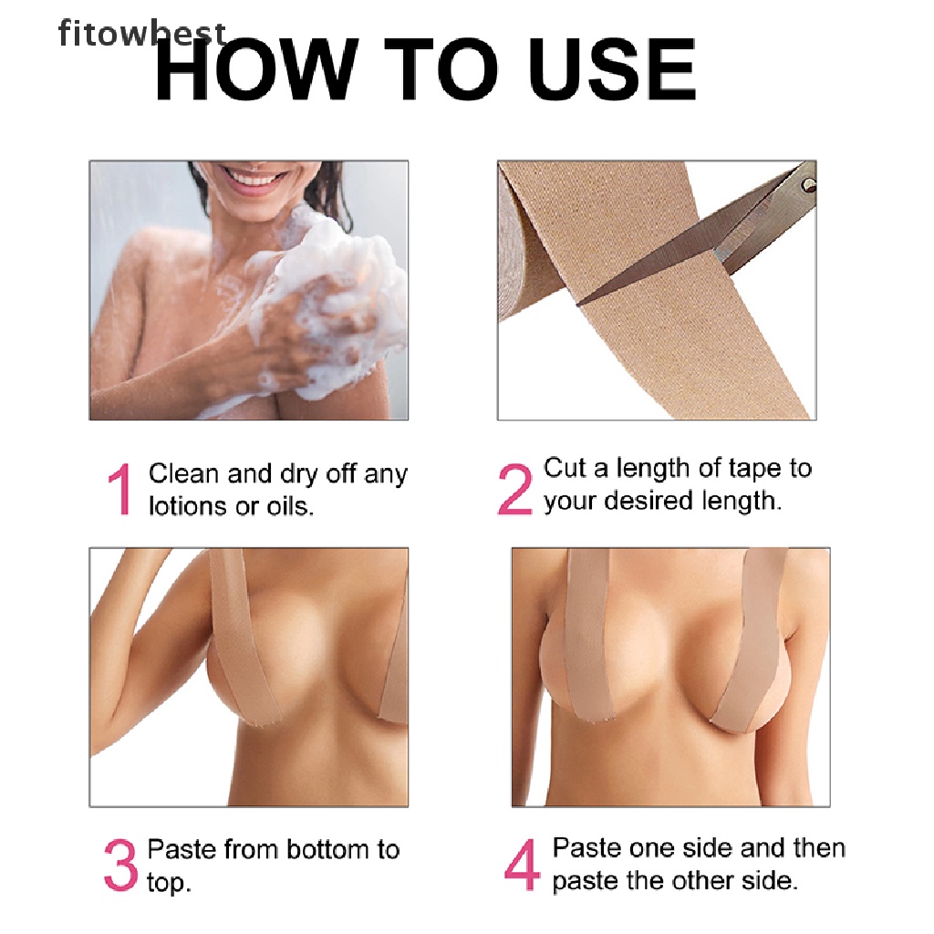 Cuộn băng dán ngực GJCUTE FTVN QDD năng ngực bằng silicon tiện dụng chất lượng cao