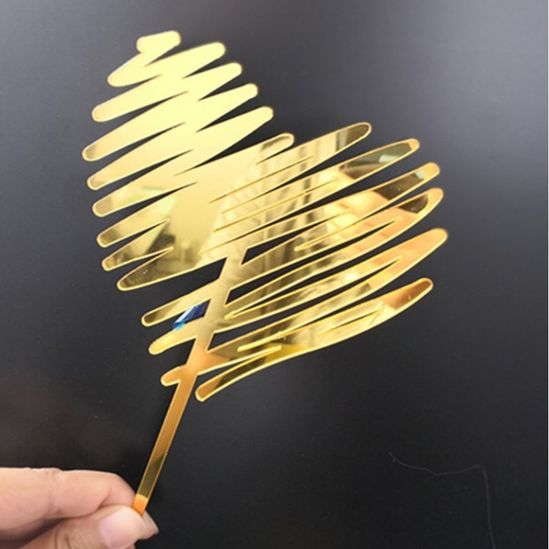 Que Cắm Trang Trí Bánh Bằng Acrylic Hình Chữ Love Dễ Thương