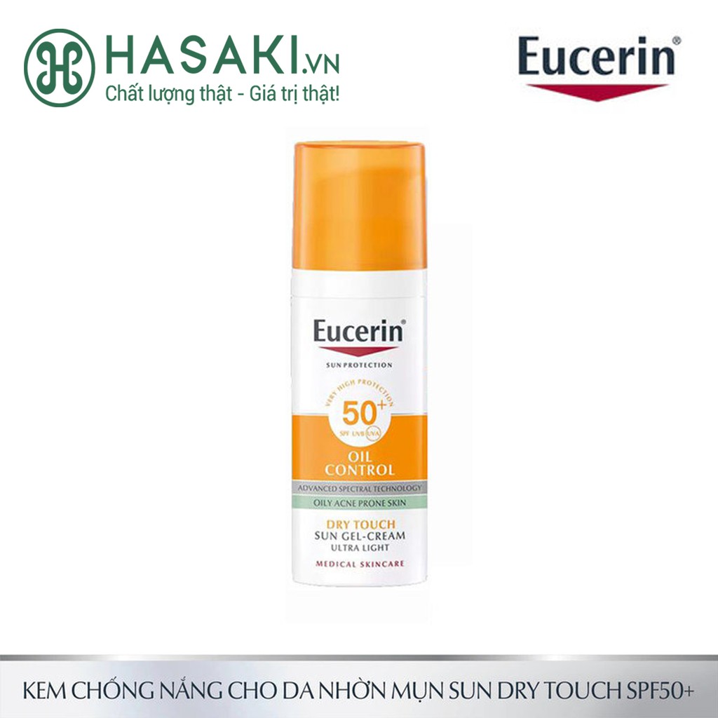 Kem Chống Nắng Eucerin Giúp Kiểm Soát Nhờn Sun Gel Cream Oil Control Dry Touch SPF50 50ml