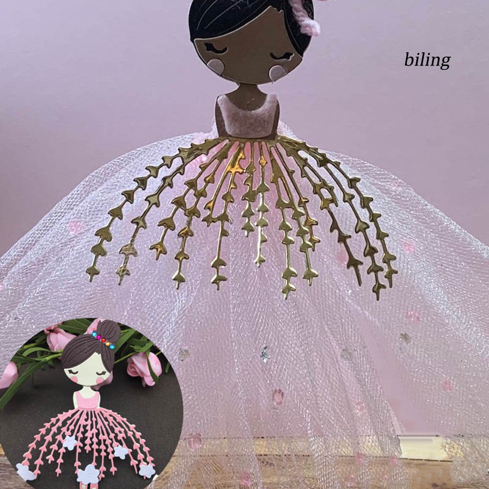 Khuôn Cắt Giấy Làm Từ Kim Loại Hình Cô Gái Múa Ba Lê S2Qxdancing Trang Trí Scrapbook