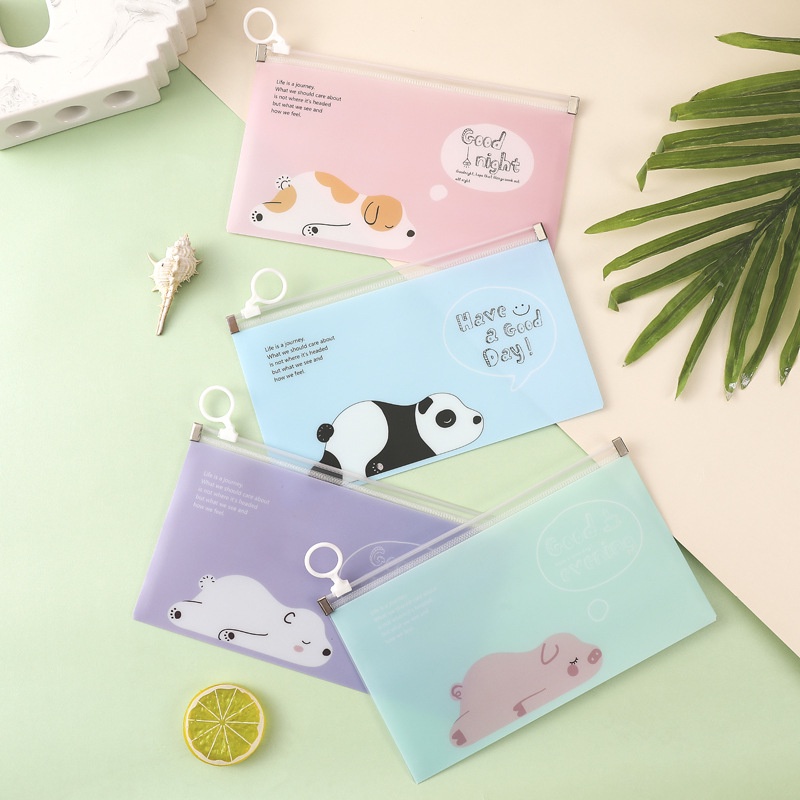 Bộ 4 Vỏ Đựng Khẩu Trang In Hoạt Hình Chống Thấm Nước