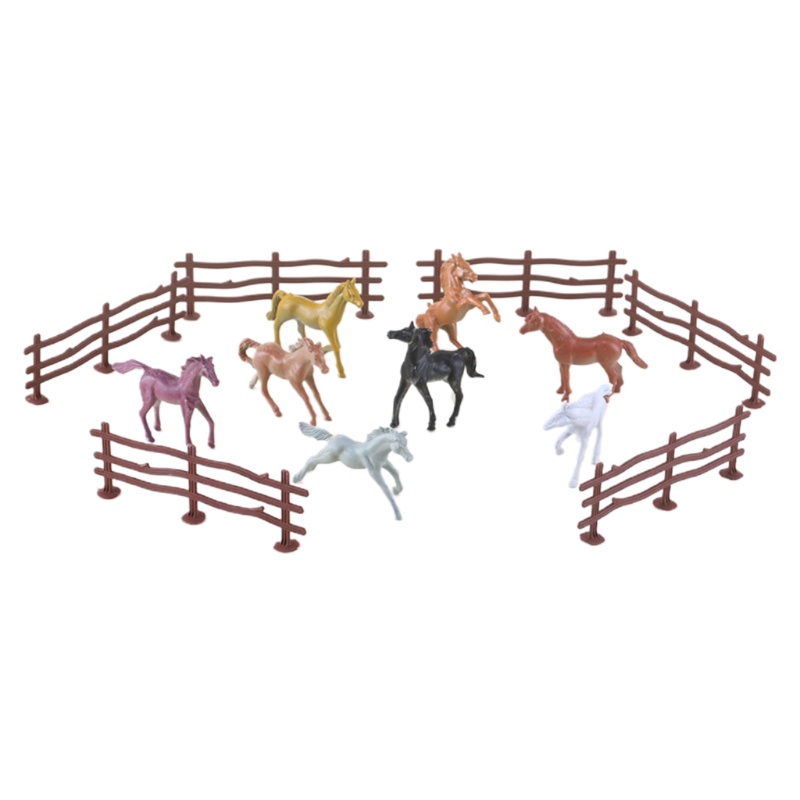 Bộ Đồ Chơi Ngựa Gỗ Dễ Thương Dùng Trang Trí Bánh Cupcake