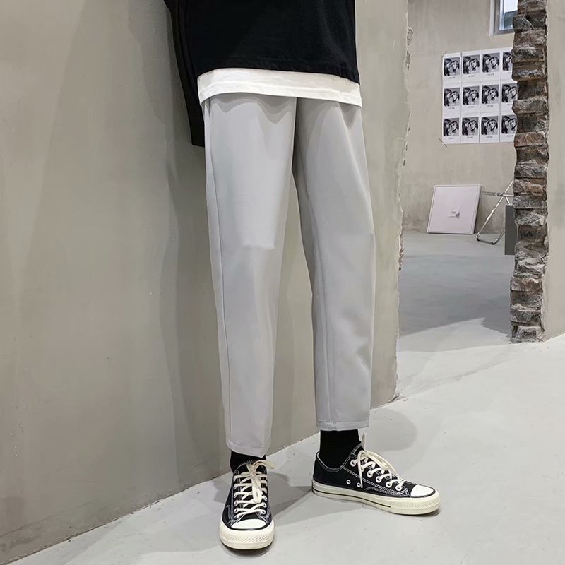Quần dài lưng cao dáng rộng thời trang phong cách Hàn Quốc cá tính cho phái nam