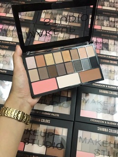 Phấn mắt sivanna eyeshadow & blusher palette 19 ô 