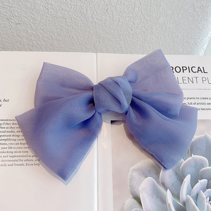 Kẹp tóc vải thắt nơ thanh lịch xinh xắn