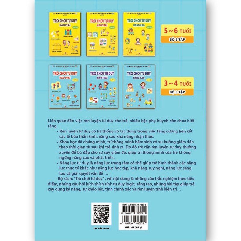 Sách thiếu nhi - TRÒ CHƠI TƯ DUY - NÂNG CAO (3-4 tuổi) | BigBuy360 - bigbuy360.vn