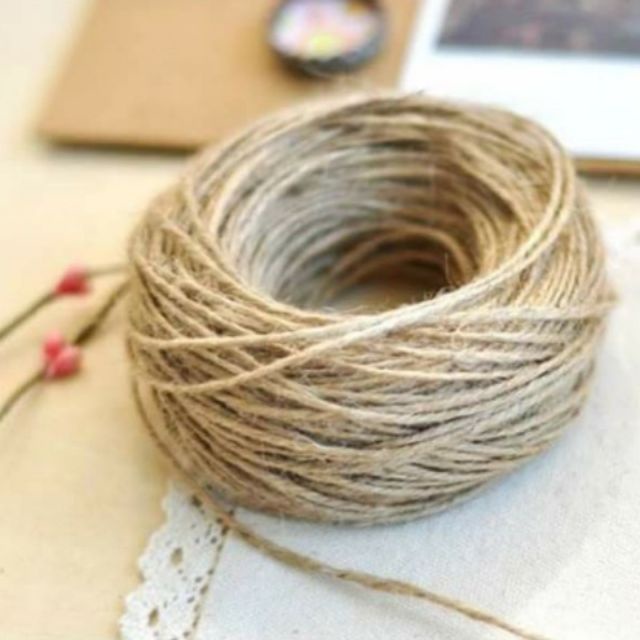 Dây thừng trang trí, 1mm, 1.5mm, 2mm, 3mm, 4mm, dài 5m, dây đay làm handmade, đồ cào móng mèo, decor, handmade