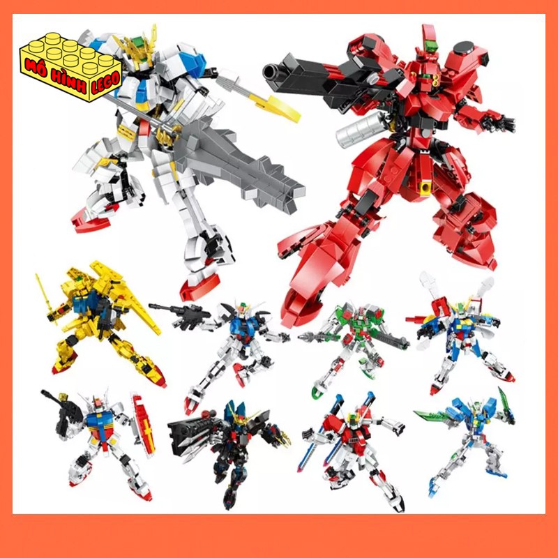 Đồ chơi lắp ráp lego giá rẻ Hsanhe mô hình robot mecha Mobile Suit Gundam