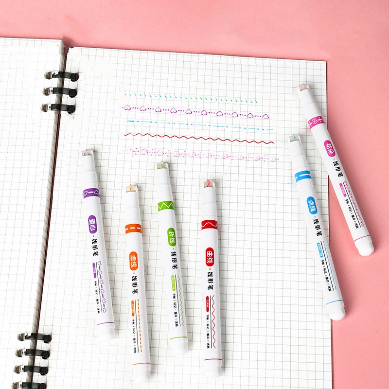 Set 6 Bút Đánh Dấu Nhiều Màu Sắc Sáng Tạo