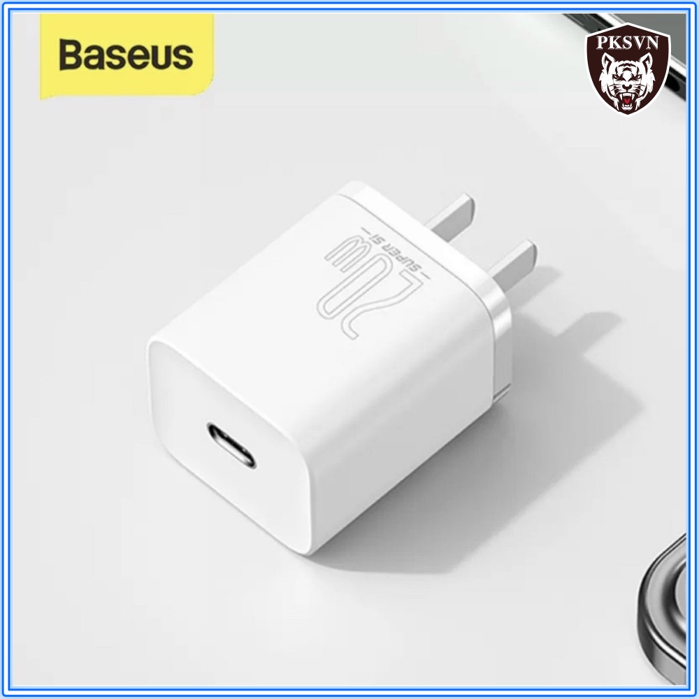 Củ sạc nhanh 20w chính hãng Baseus Super Si chuẩn sạc nhanh PD 20w và QC 3.0 sạc đầy 50% pin chỉ 30 phút - BH 12T
