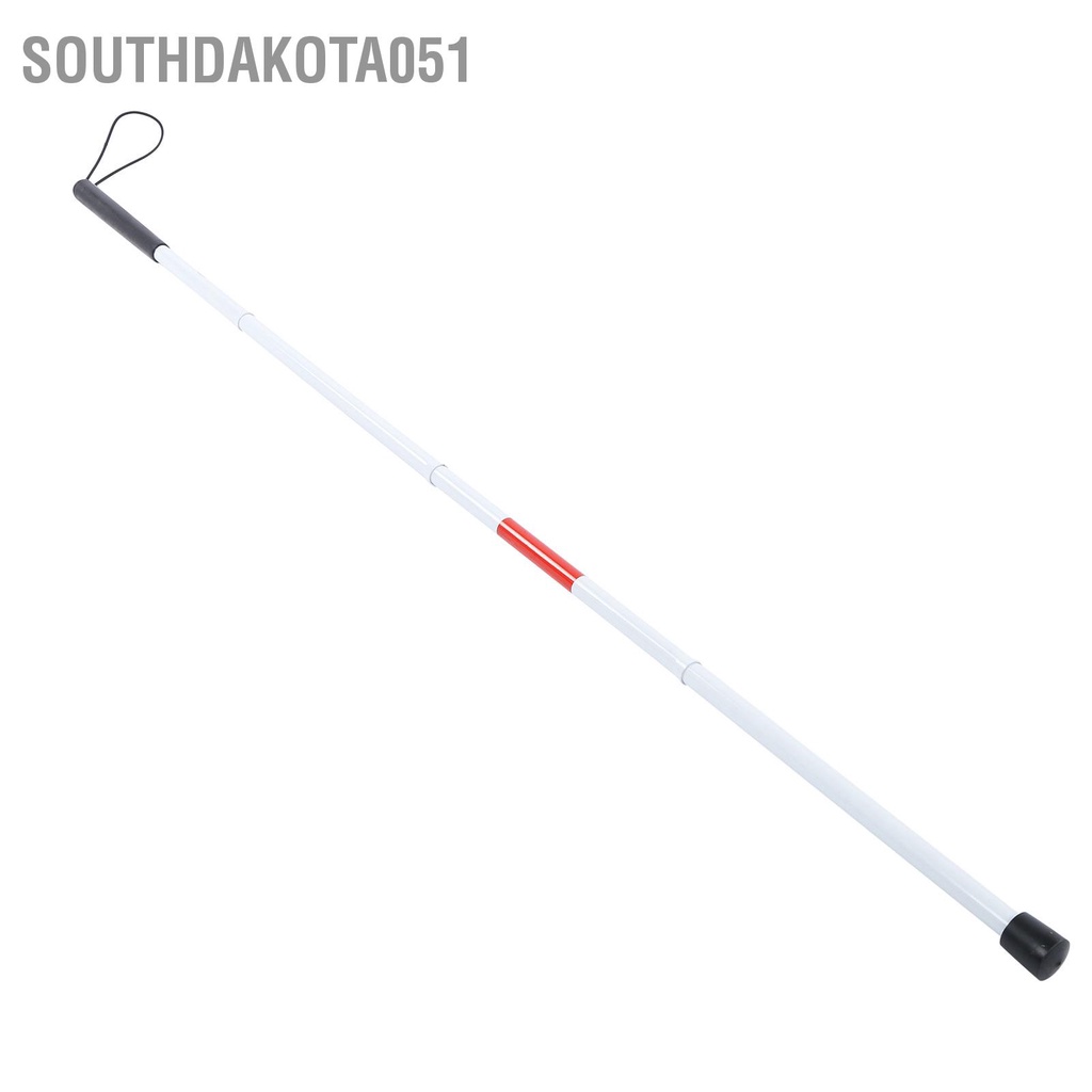 Southdakota051 Gậy đi bộ phản quang màu trắng và đỏ có thể gập lại được cho người khiếm thị
