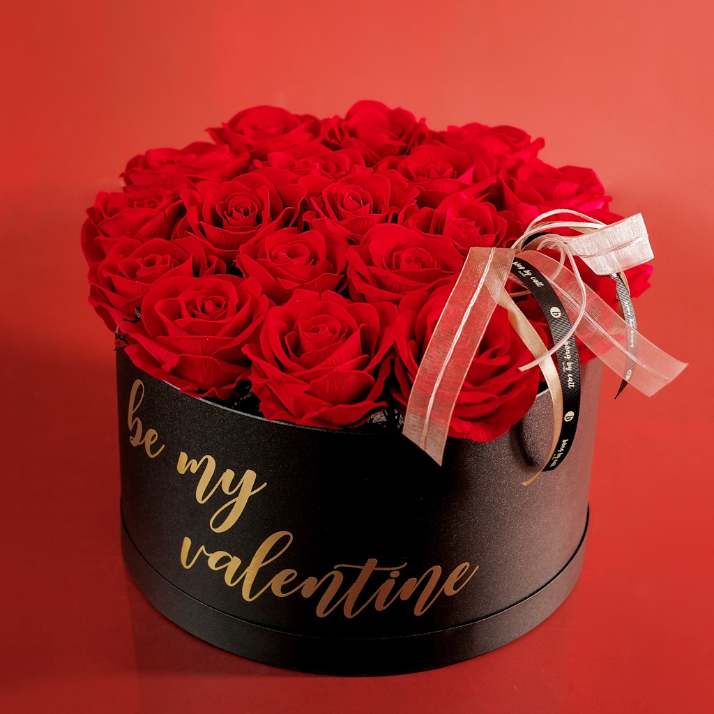 🎁Quà tặng Valentine cho nam nữ người yêu Nowship 2h🎁 Hộp hoa lụa đỏ cao cấp phong cách Hàn Quốc thương hiệu BÔNG BY CATT