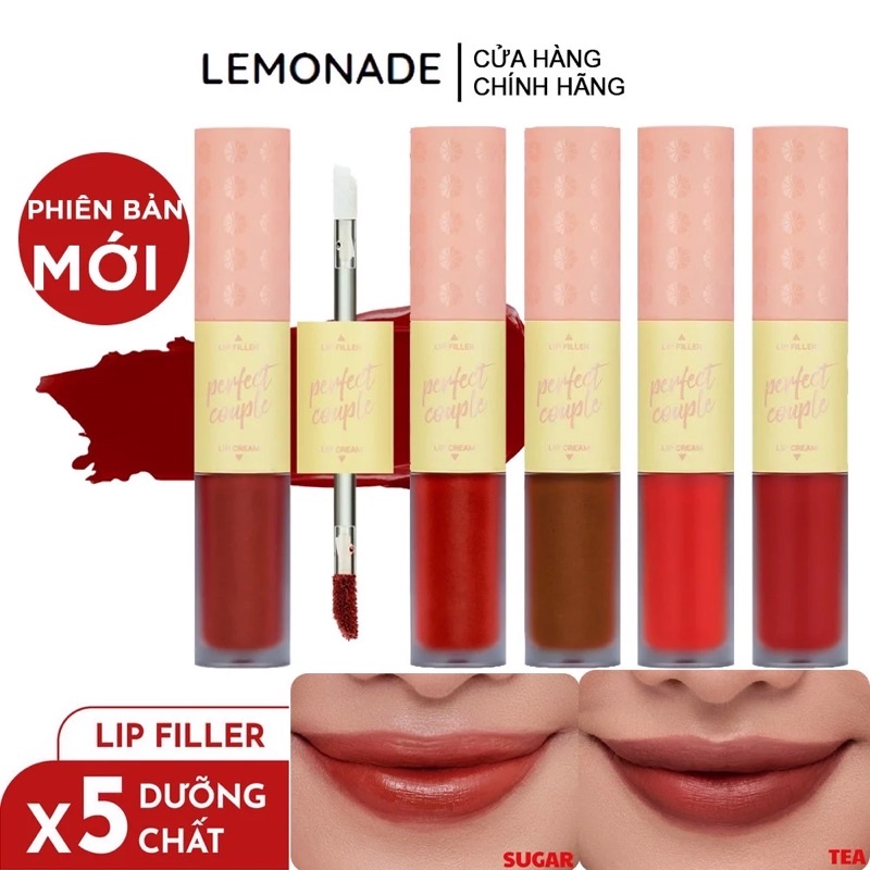 [hàng auth]Son kem lì 2 đầu Lemonade Perfect Couple