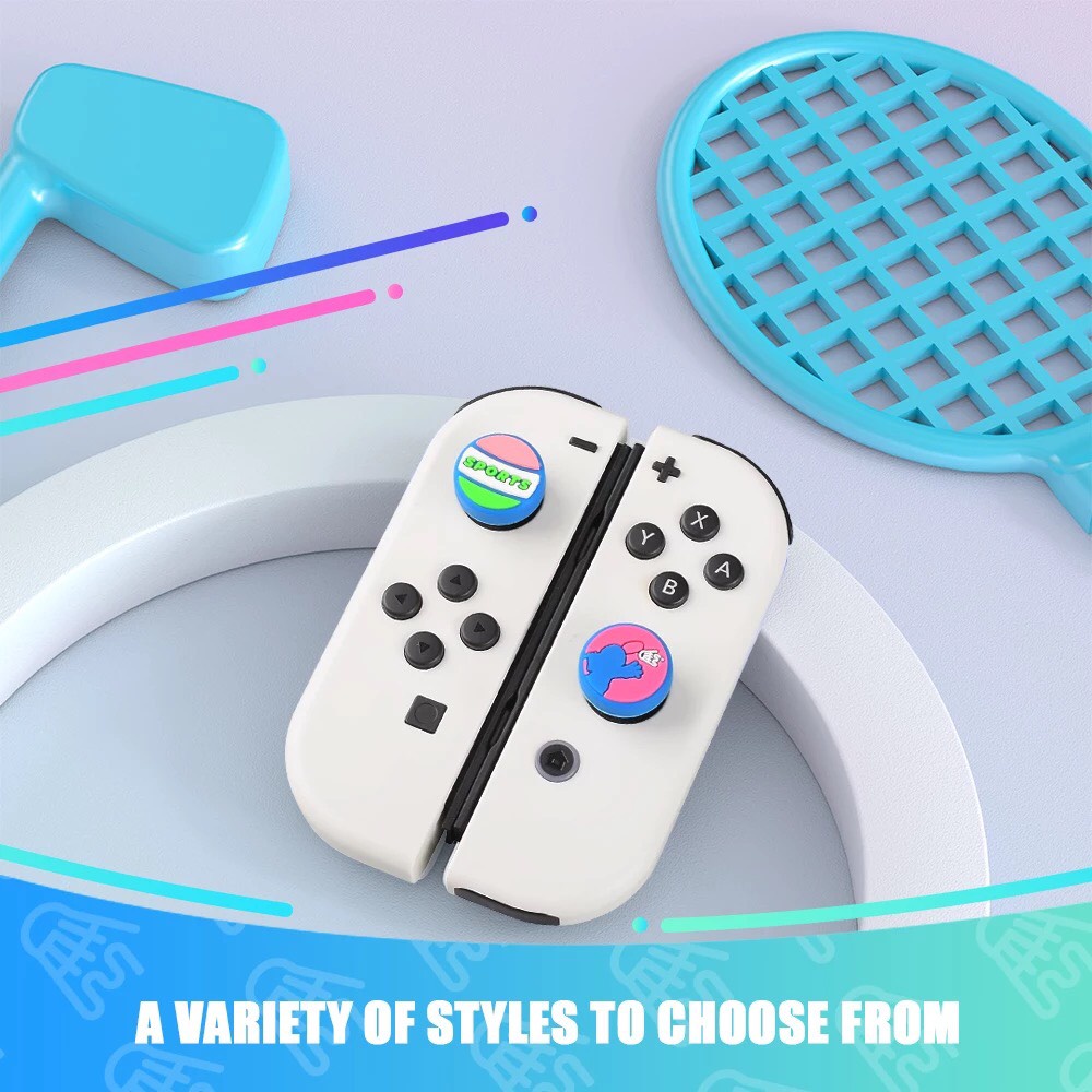 Set 4 Núm Bọc Analog Cho Tay Cầm Nintendo Switch Oled / v2 / Switch Lite Phiên Bản Sports