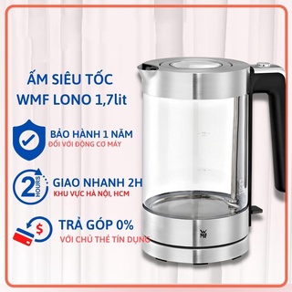Ấm siêu tốc WMF LONO 1,7L  ấm siêu tốc vỏ thủy tinh chịu nhiệt tiện lợi theo dõi quá trình đun nước.