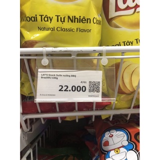 Nẹp nhựa siêu thị, kẹp tem nhựa cài giá dùng trong siêu thị, cửa hàng kt 5.5 x 10cm