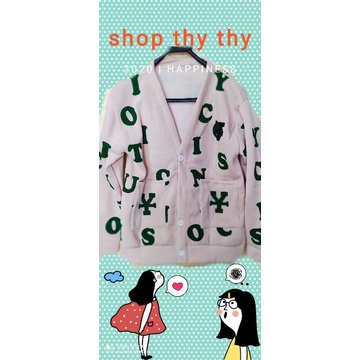 (video+Ảnh thật)Áo khoác cardigan unisex,Áo cardigan nữ chất nỉ cao cấp form rộng in chữ cái phối màu phong cách hàn