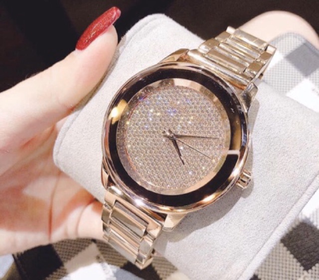 🌻🌼Đồng Hồ Nữ MICHAEL KORS MK6210 Kinley Crystal Pave Rose Dial with Rose gold-tone bracelet Ladies Watch 40mm