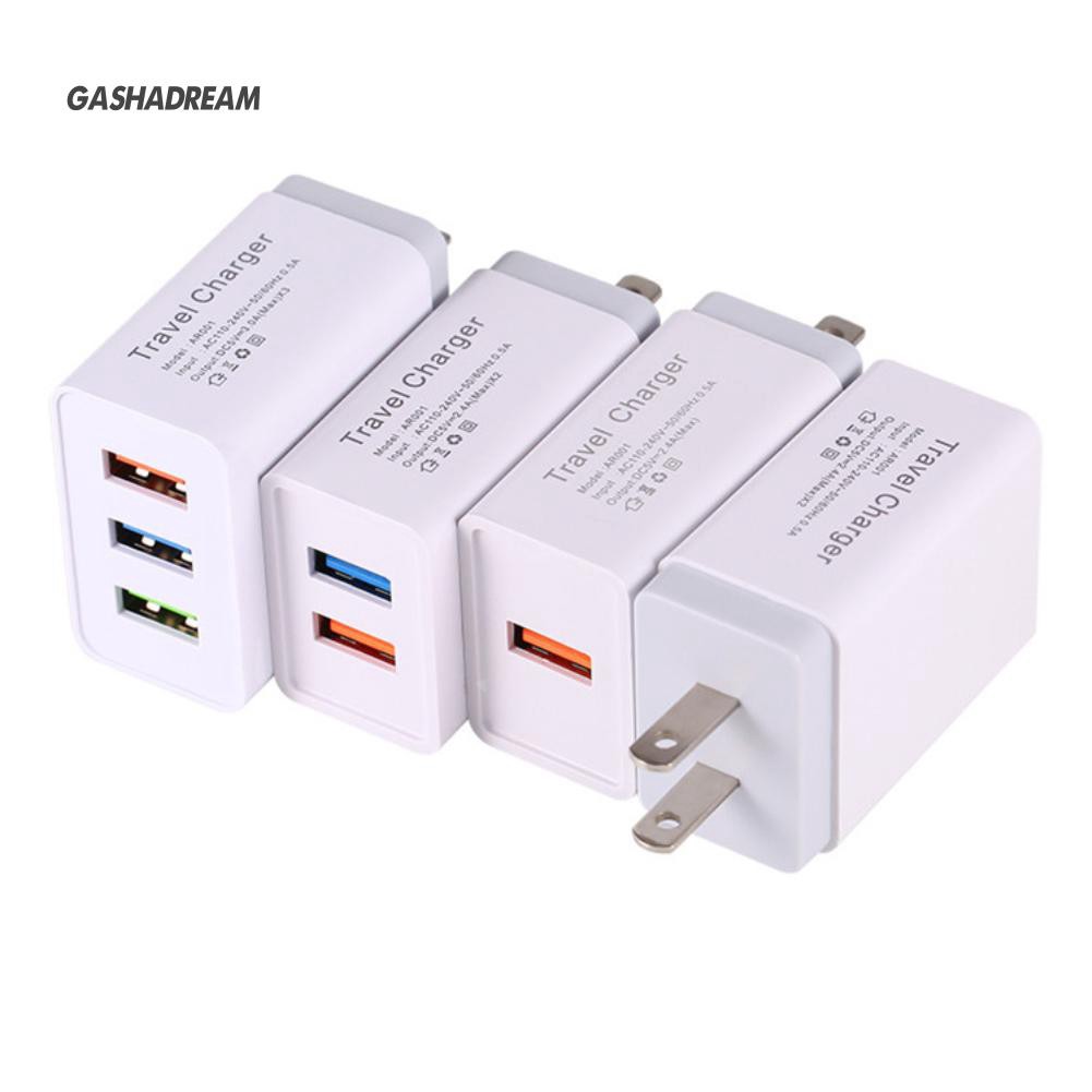 Cốc sạc gắn tường tiện lợi 1 / 2 / 3 cổng USB 5V / 4A