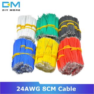 100 Chiếc 24AWG 8CM Thiếc-Plat Breadboard PCB Cáp Hàn Bay Nhảy Dây Cáp Dây Dẫn Tín Dây 1007-24AWG Cáp Điện