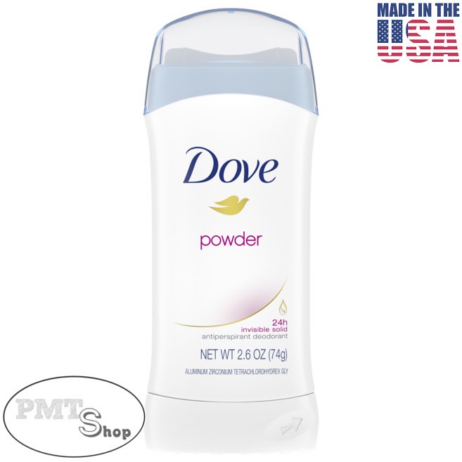 [USA] Lăn sáp khử mùi nữ Dove Powder Invisible solid 74g khô thoáng suốt 24h - Mỹ | BigBuy360 - bigbuy360.vn