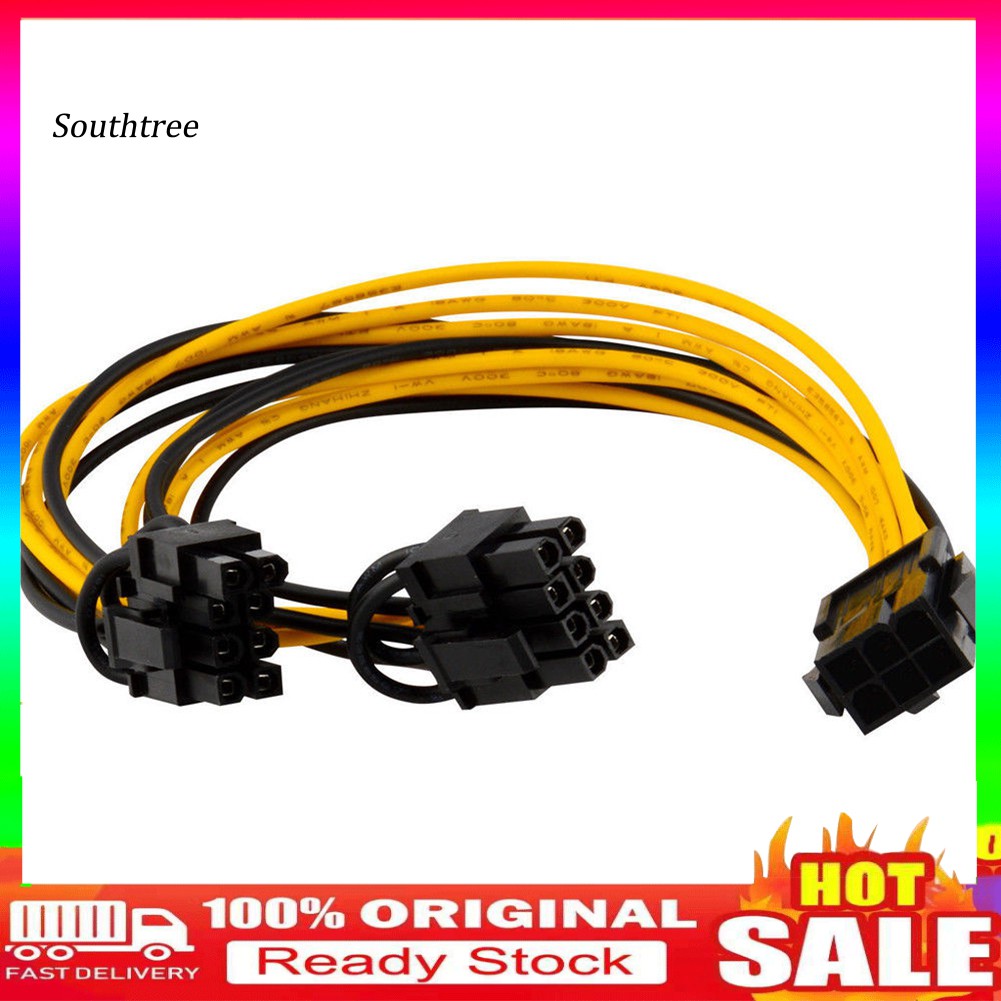 (Hàng Có Sẵn) Dây Cáp Chuyển Đổi Pci-E 6-pin Sang 2x 8-pin Gpu | BigBuy360 - bigbuy360.vn