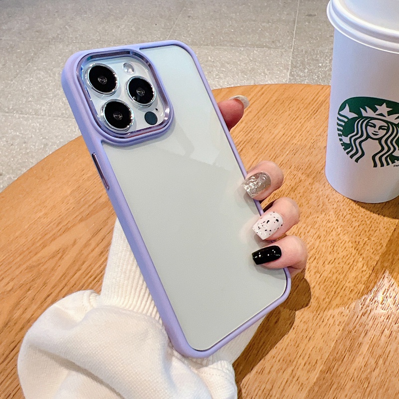 Ốp Điện Thoại Nhựa Cứng Trong Suốt Chống Sốc Cho iPhone 11 12 13 Pro Max