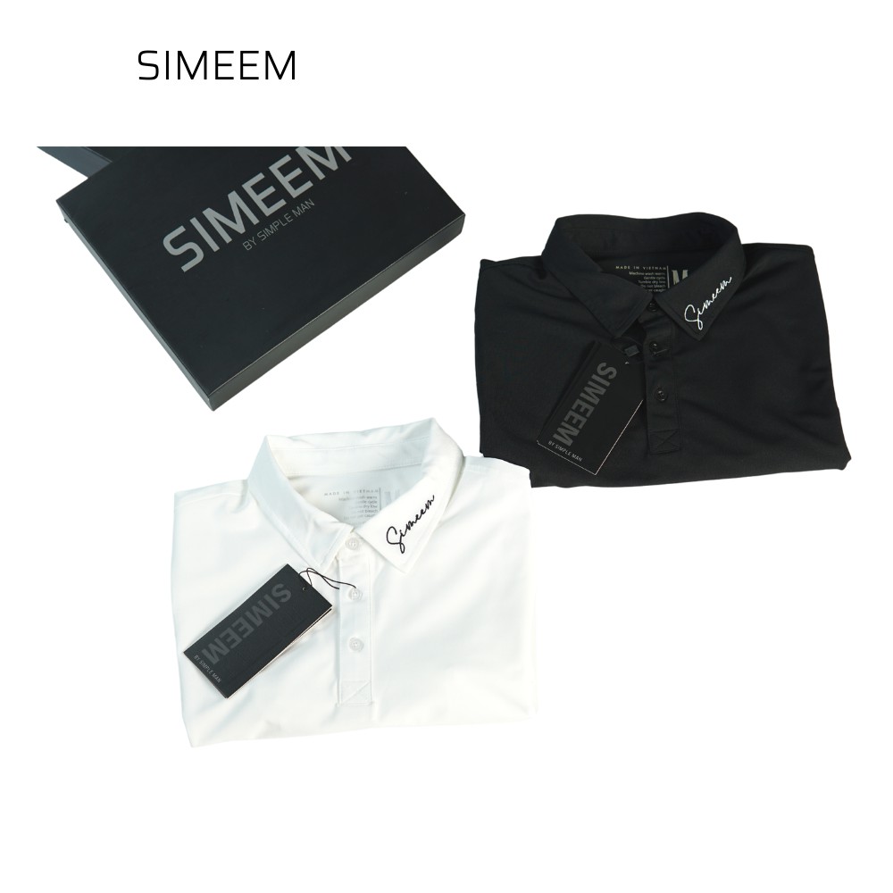 Áo thun Polo nam cổ sơmi, thêu cổ vải Pro Pique siêu thoáng mát, co giãn 2 màu SIMEEM | BigBuy360 - bigbuy360.vn