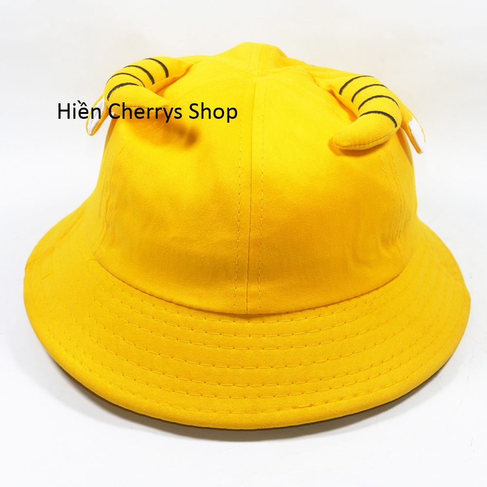 Nón Bucket con trâu dành cho trẻ em từ 2-5 tuổi chất liệu vải kaki đẹp phong cách