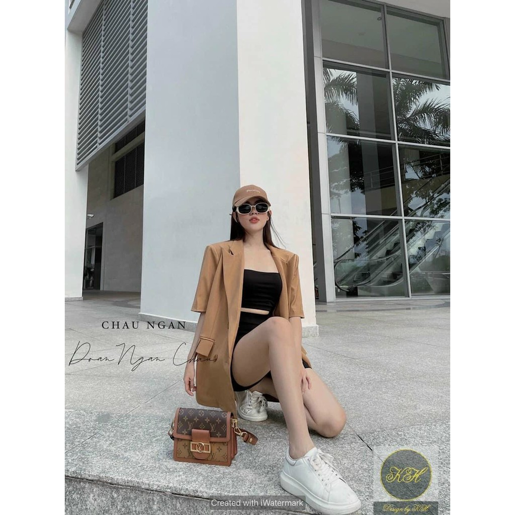 Áo cổ vest blazer fom unisex nắp túi nhiều màu cá tính