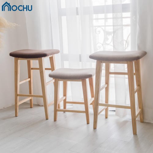 Ghế đôn chân gỗ OCHU đệm vải CARDI STOOL-M Nội thất thông minh decor phòng khách, phòng ngủ