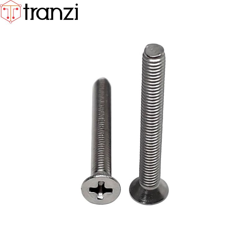 Vít bake đầu bằng thân bu lông inox 304 M3x25 - túi 50 cái