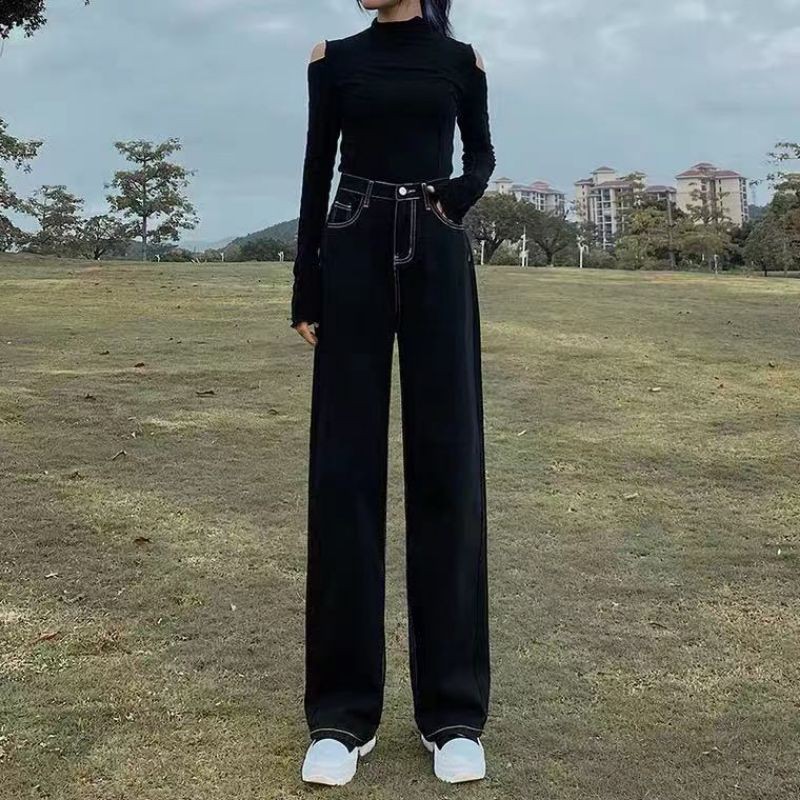 QUẦN JEANS ỐNG SUÔNG VIỀN TRẮNG🐑🐑