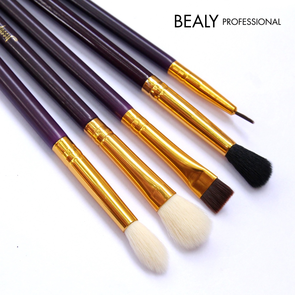 SET CỌ TRANG ĐIỂM MẮT CÁN TÍM CỔ VÀNG 6C