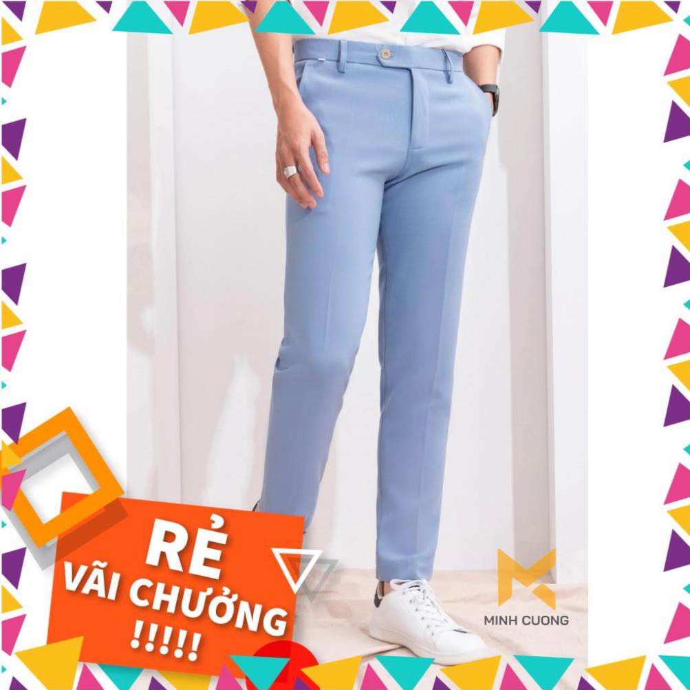 [RẺ] Quần âu nam đẹp dáng ôm vừa (xanh Hòa Bình) dáng ôm, chất vải cao cấp co giãn 4 chiều | BigBuy360 - bigbuy360.vn