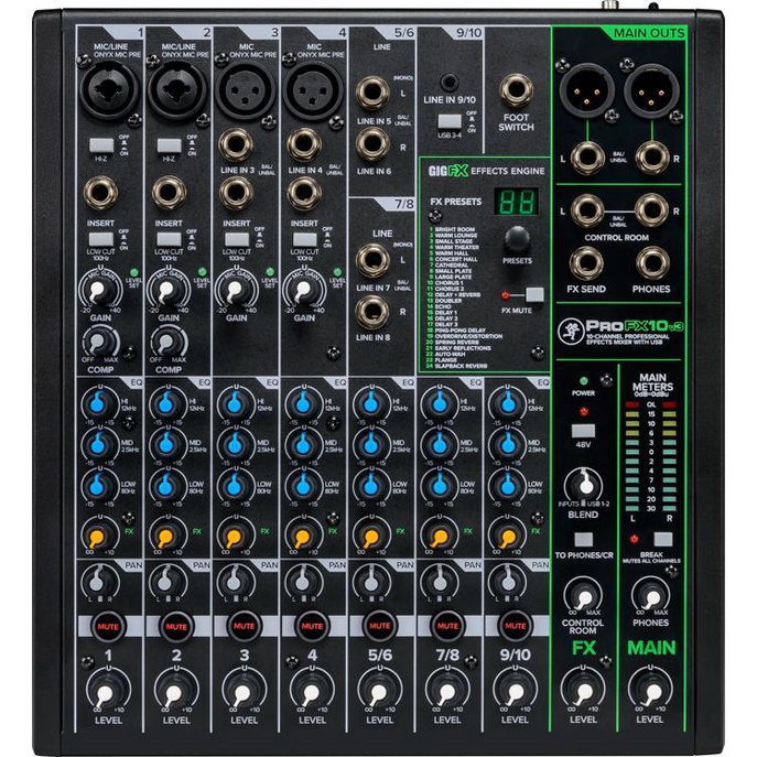 Bàn Mixer chuyên nghiệp Mackie Pro FX10v3 Mixer Studio