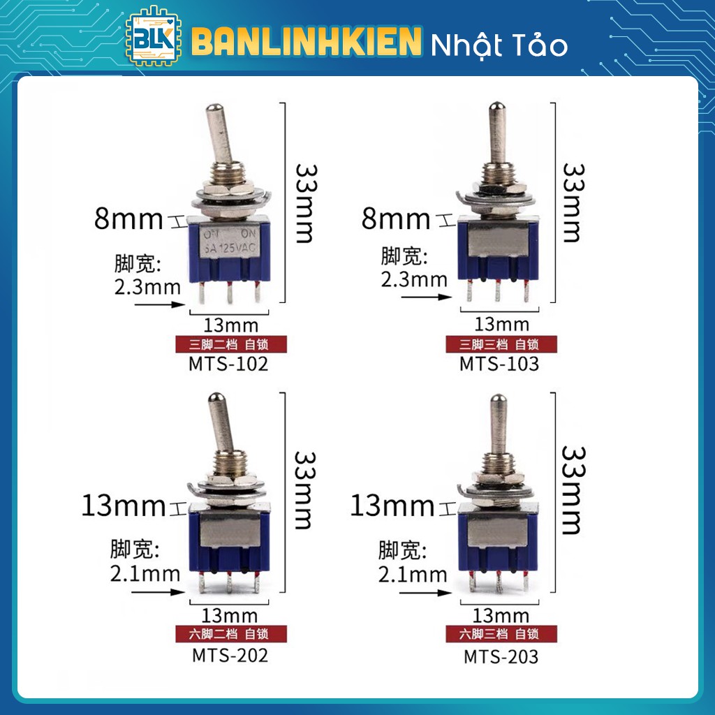 Công Tắc Gạt MTS / MTS-102/ MTS-103/ MTS-202/ MTS-203