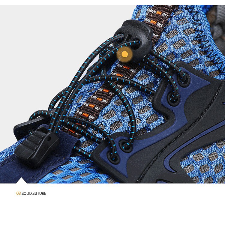 Summer style waterproof hiking shoes with water resistant mesh for men