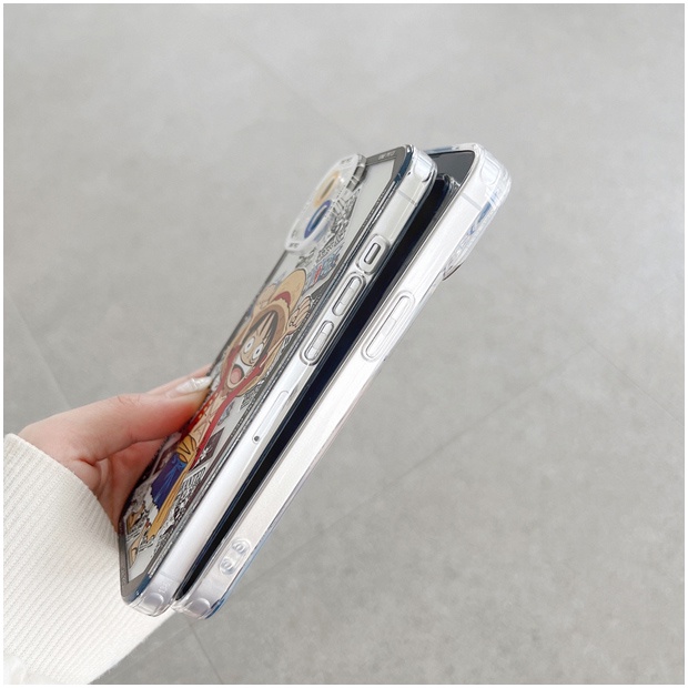 Ốp Điện Thoại Silicon Dẻo Họa Tiết Hoạt Hình One Piece Luffy Cho iPhone 13 12 Pro Max 11 7 8 Plus X XS