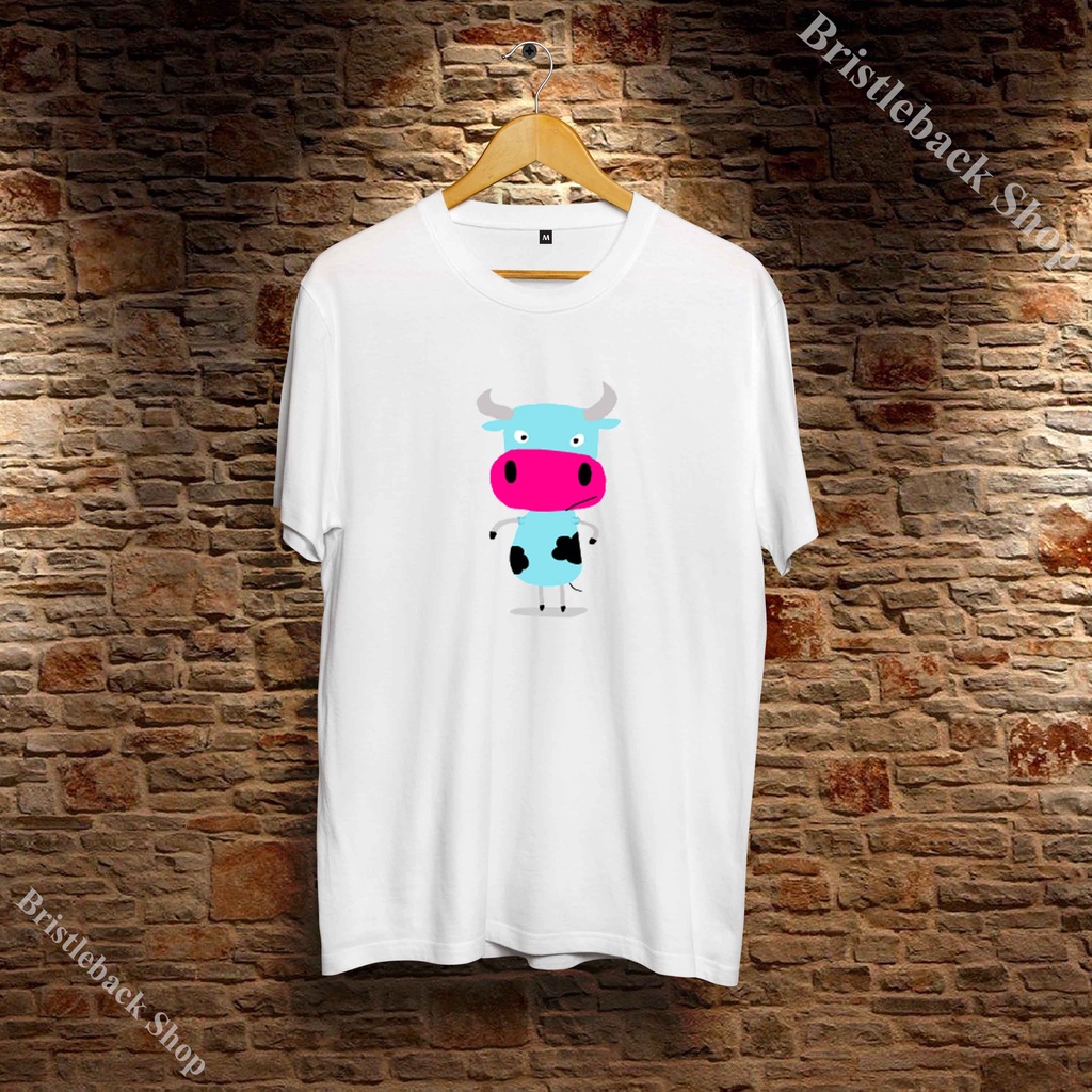 Áo Unisex hình Bò sữa Moohan đáng yêu giá rẻ cổ tròn trẻ trung phong cách mềm mại T38CD4962