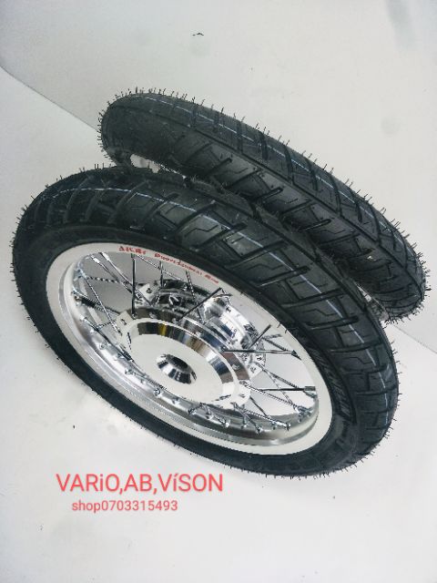 CẶP BÁNH CĂM AB ,ViSON,VARIO NIỀN AKei  VỎ MICHELIN