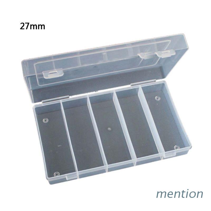 Set100 hộp nhựa trong suốt hình chữ nhật 27mm/30mm đựng tiền xu sưu tập