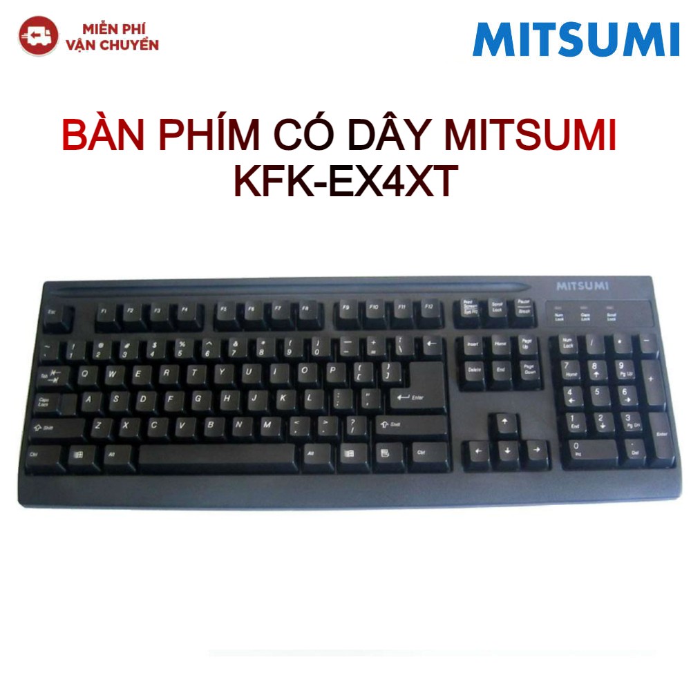 Bàn phím có dây Mitsumi Cổng USB KFK-EX4XT