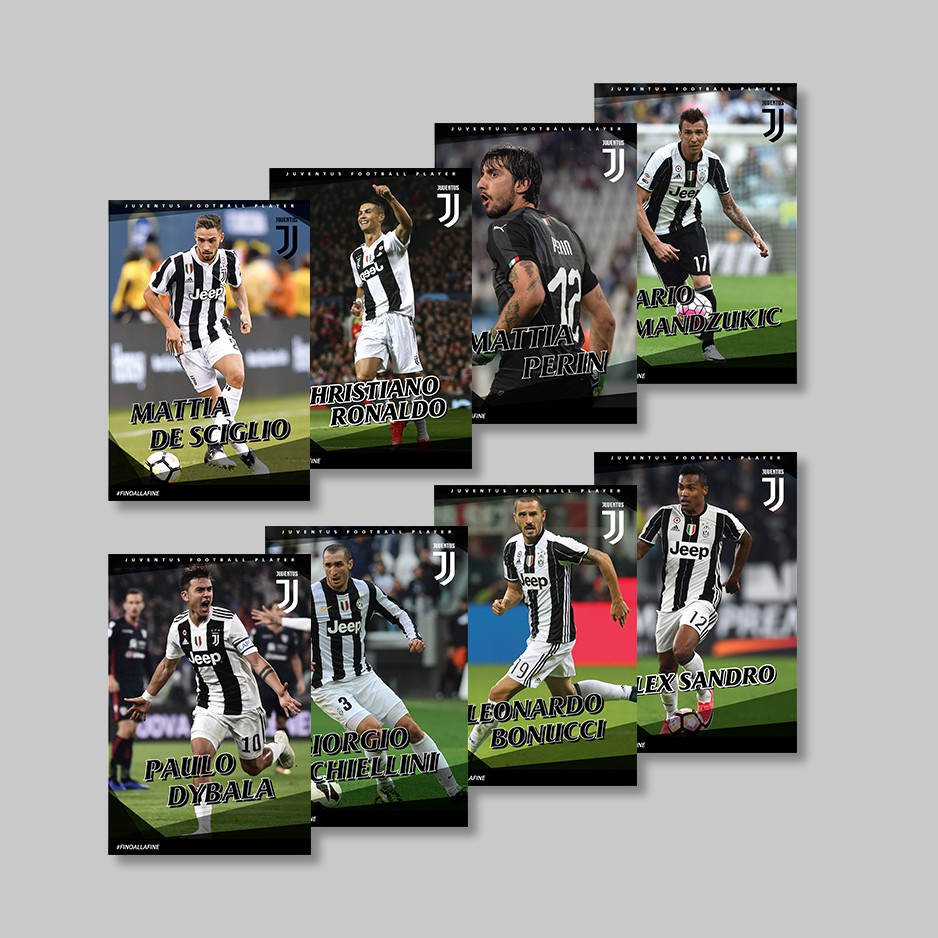 Poster hình cầu thủ bóng đá Juventus