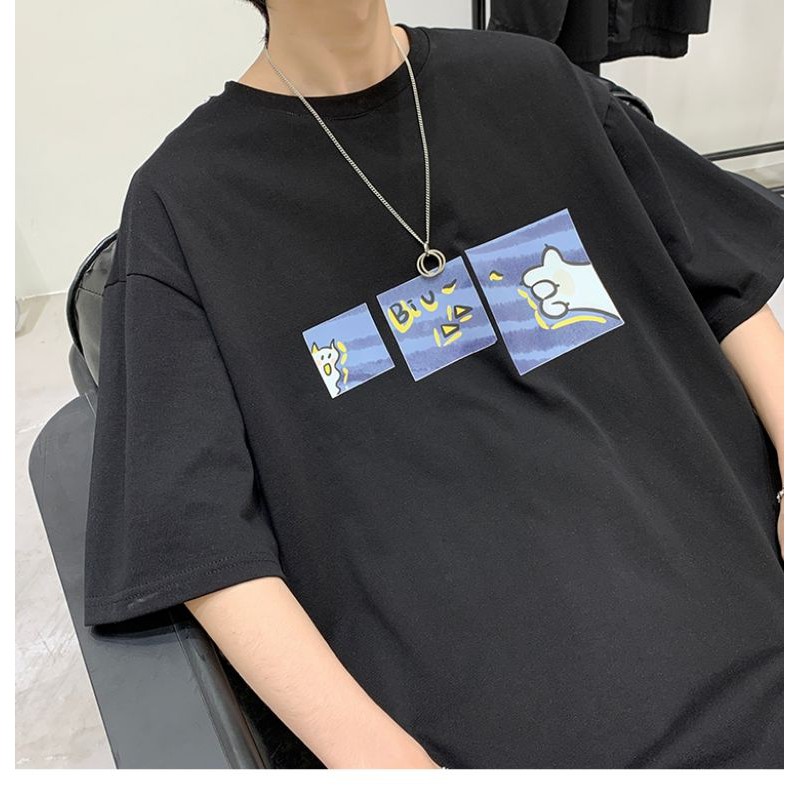 Áo thun tay lỡ nam nữ, áo phông unisex form rộng chất cotton mát mịn thấm hút mồ hôi in hình CẬU BÉ