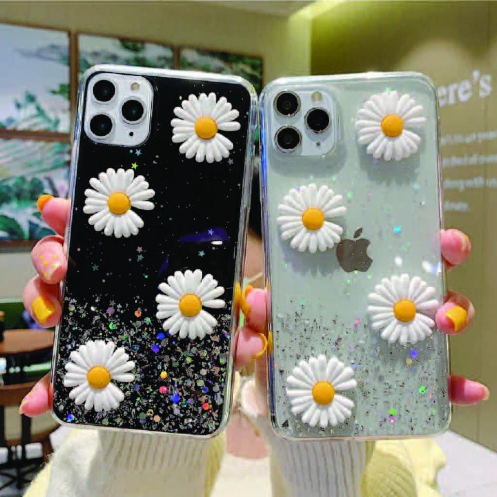 Ốp Lưng Ip ⚡Ốp Lưng Điện Thoại Ip Hoa Daisy Lấp Lánh ⚡ Full Các Dòng Ip - TGDĐ89