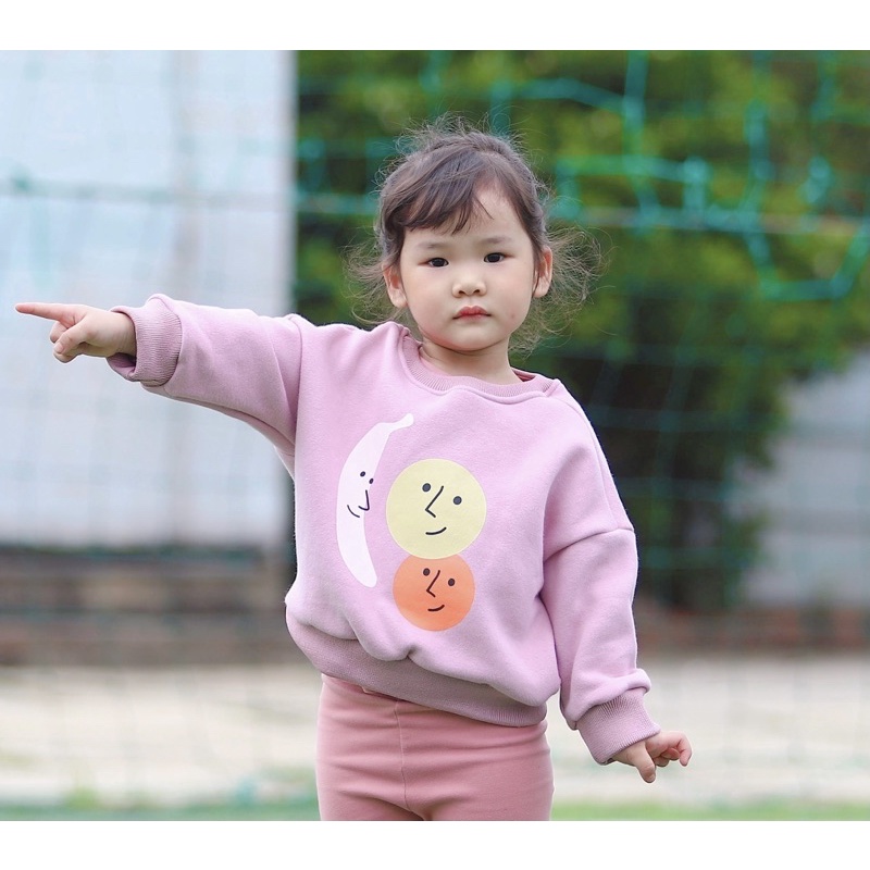 Áo nỉ hoodie trẻ em BATALA KIDS, áo nỉ cho bé gái hồng in hình họa tiết họa tiết dày dặn cho bé từ 1-6 tuổi